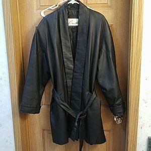 Leather coat